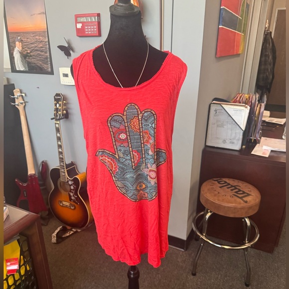 Lucky Brand 1X Orange Hansa Tank Top - Picture 1 of 6